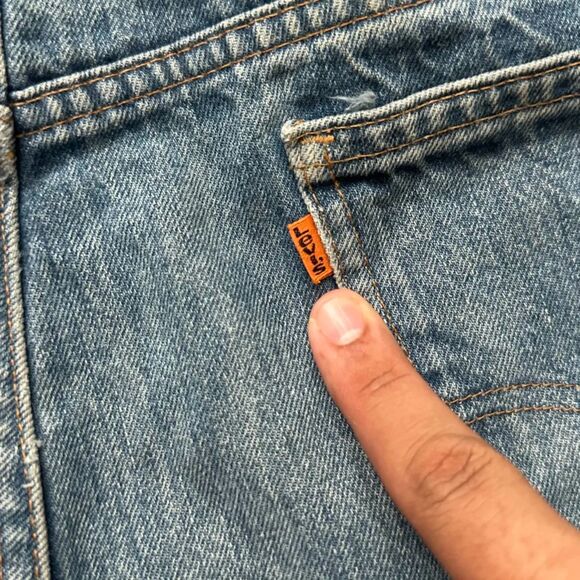 Vintage 70s Levi's Orange Tab 517XX Bootcut Denim Jeans Size 36X31 - Picture 3 of 10